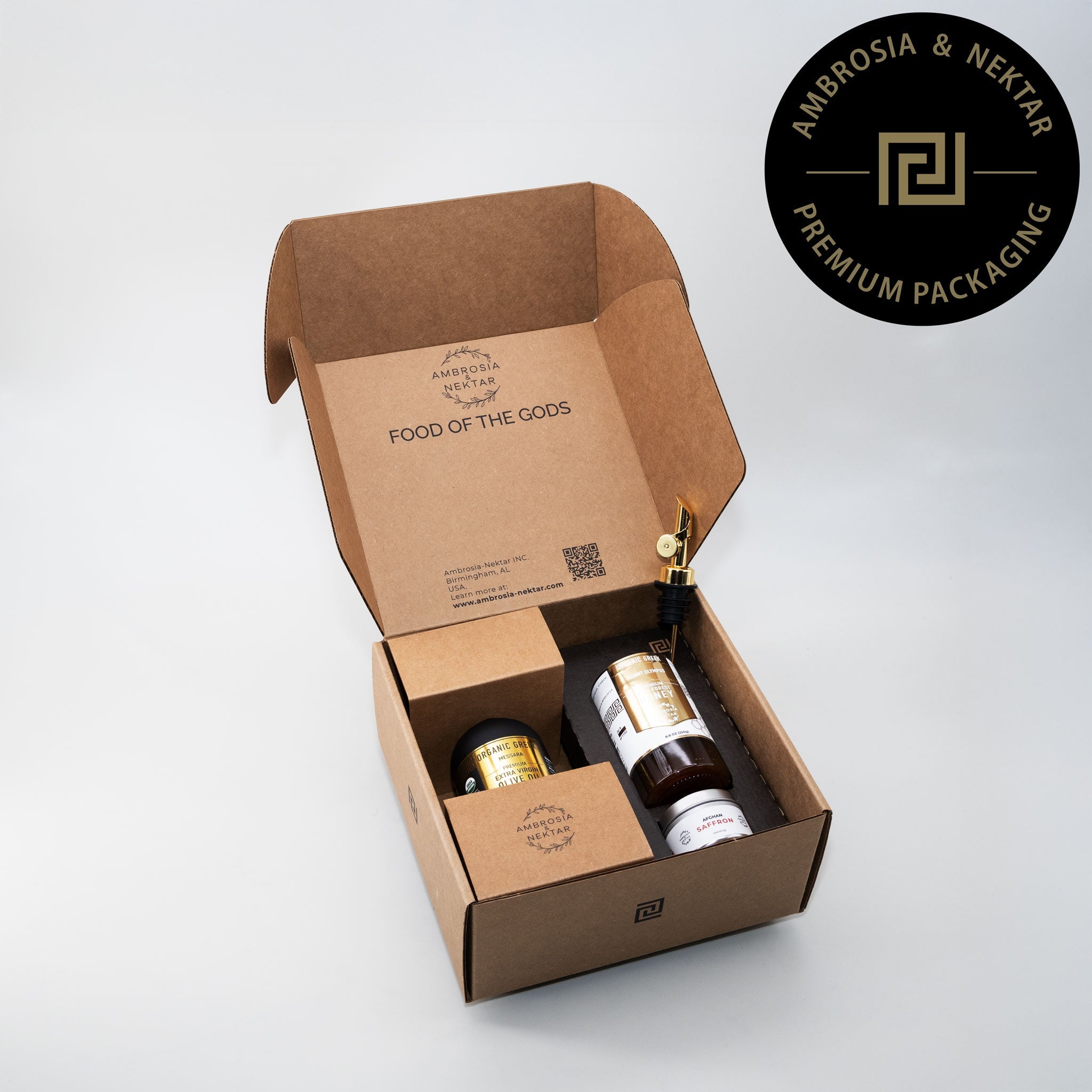 Olive Oil Petite + Honey + Saffron + Spout - Ambrosia - Nektar.com