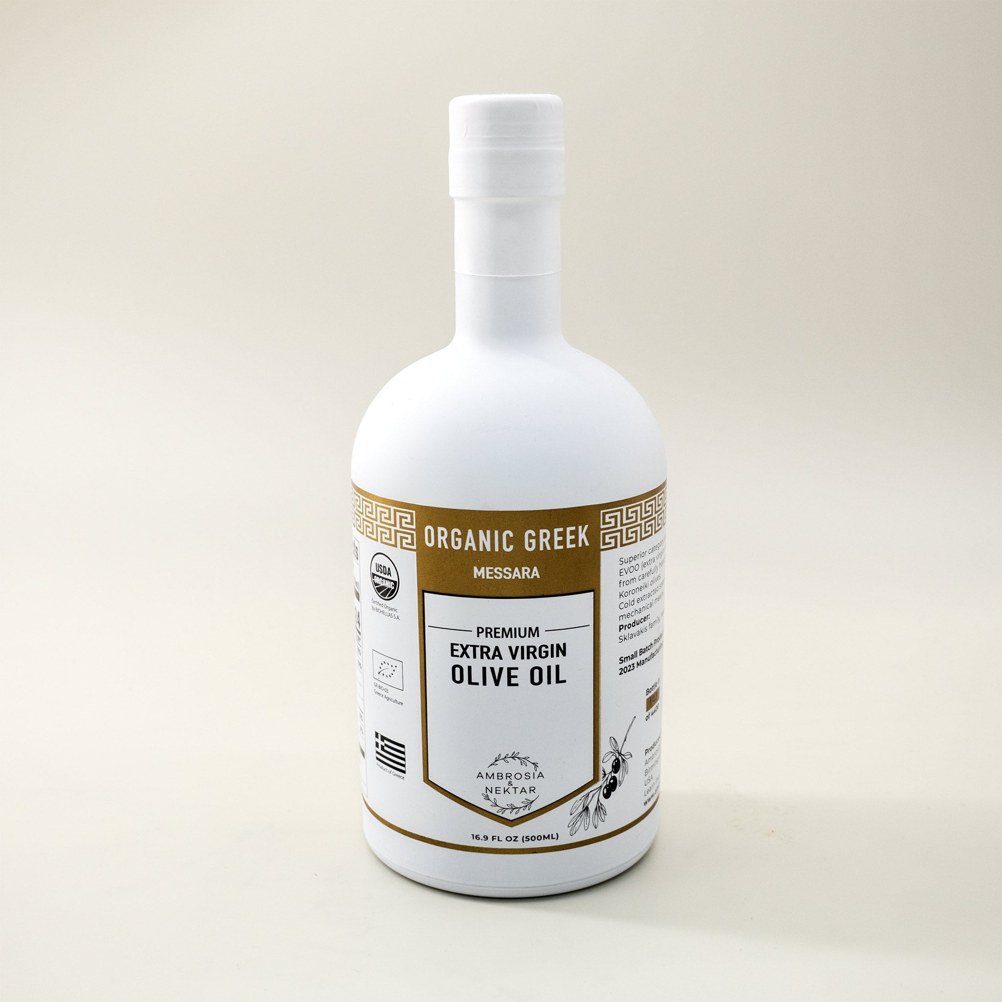 Premium Greek Organic Extra Virgin Olive Oil - Ambrosia - Nektar.com