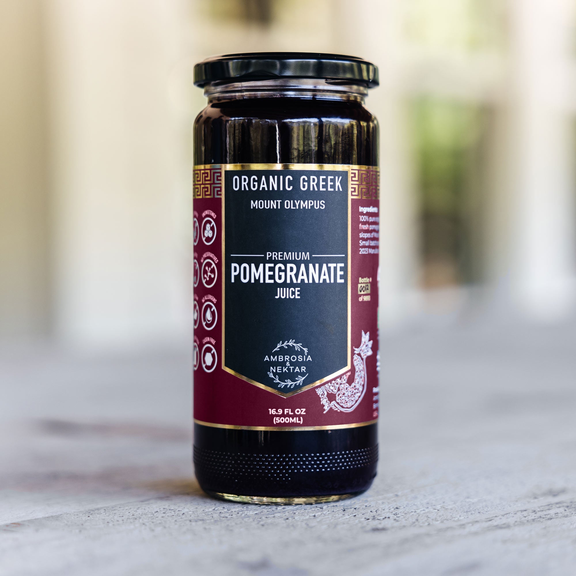 Premium Greek Organic Pomegranate Juice - Ambrosia - Nektar.com