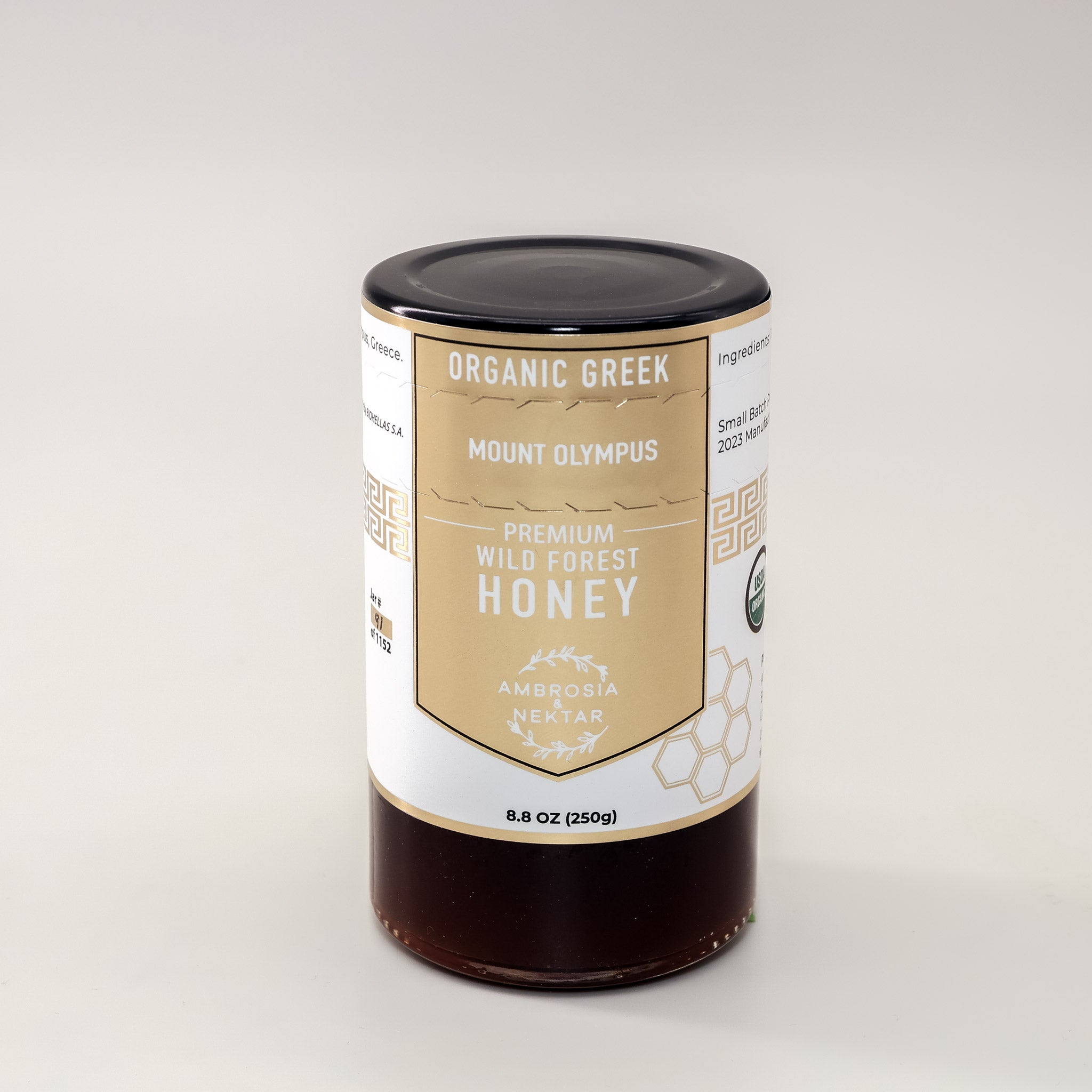 Premium Greek Organic Wild Forest Honey - Ambrosia - Nektar.com