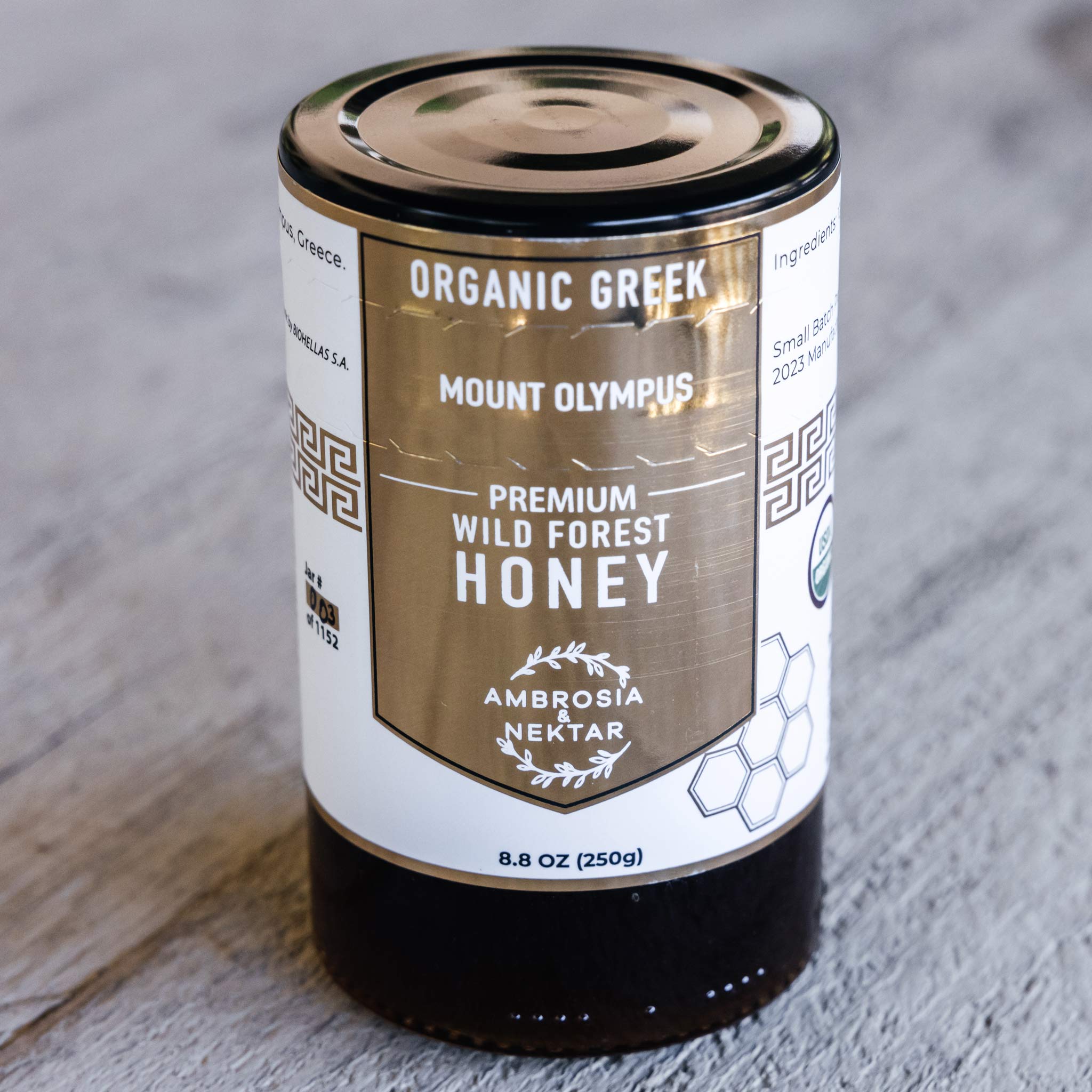 Premium Greek Organic Wild Forest Honey - Ambrosia - Nektar.com
