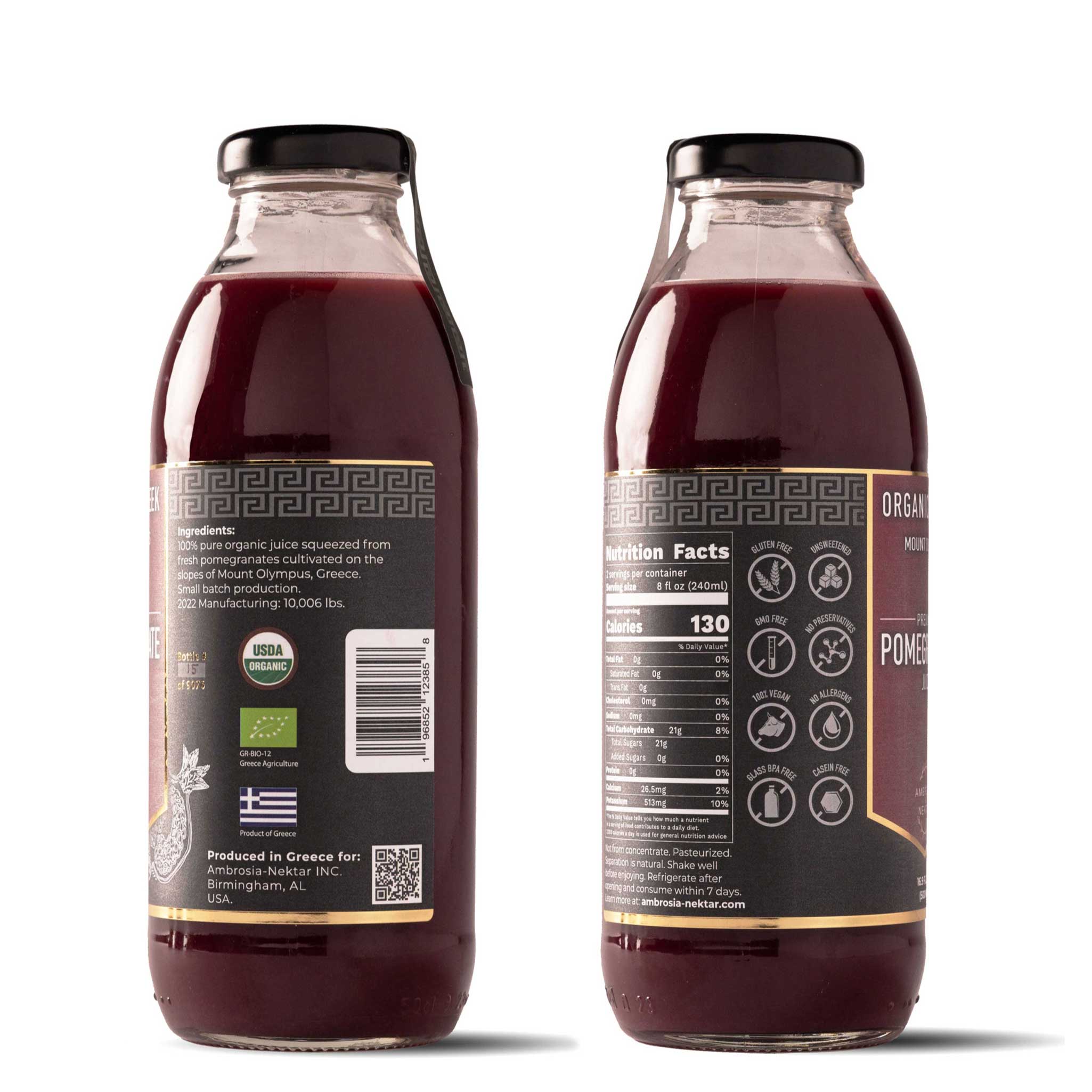 Premium Greek Organic Pomegranate Juice