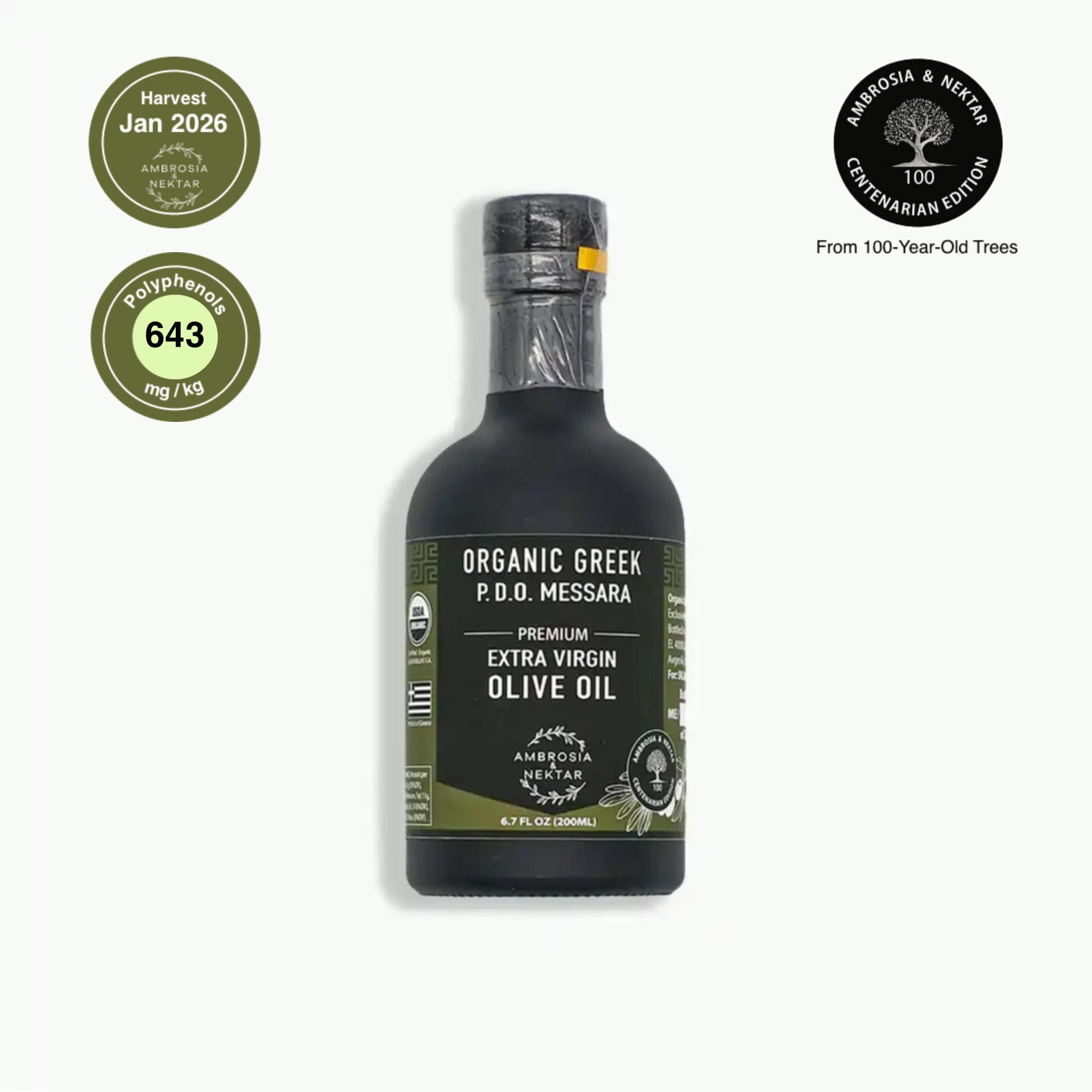 Premium Greek Organic EVOO - Centenarian Edition