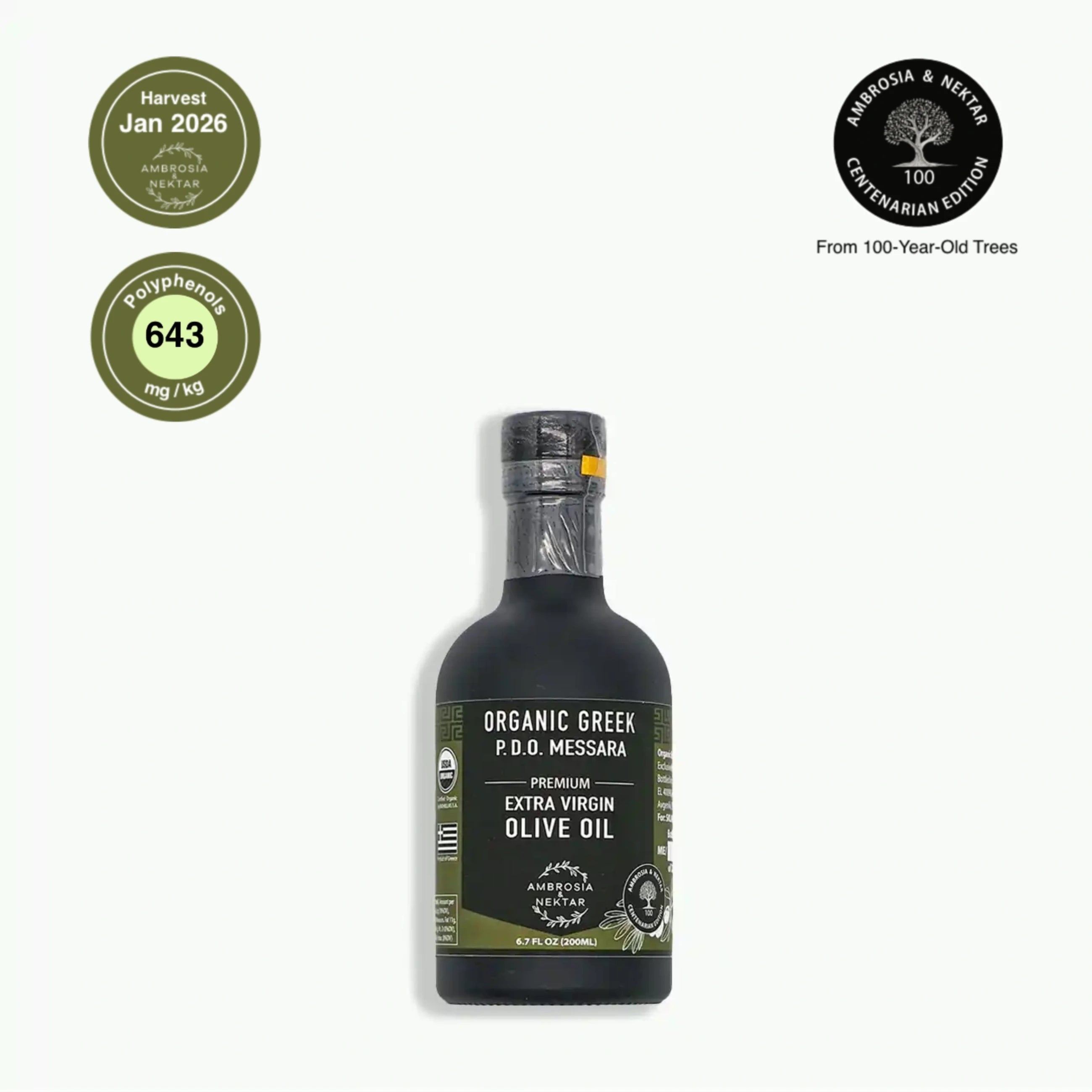 Greek Organic Extra Virgin Olive Oil - 100-Year-Old-Trees
