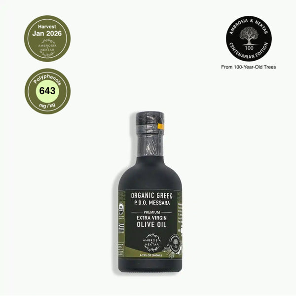 Premium Greek Organic EVOO - Centenarian Edition - Ambrosia-Nektar.com