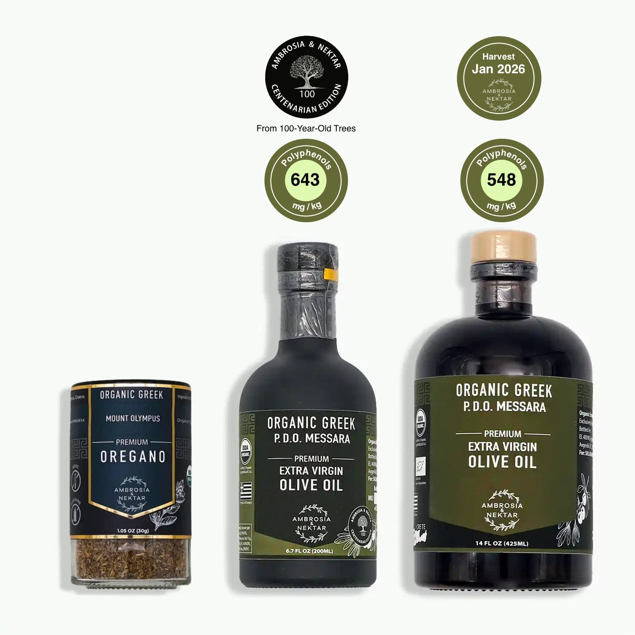 EVOO + EVOO Centenarian + Oregano