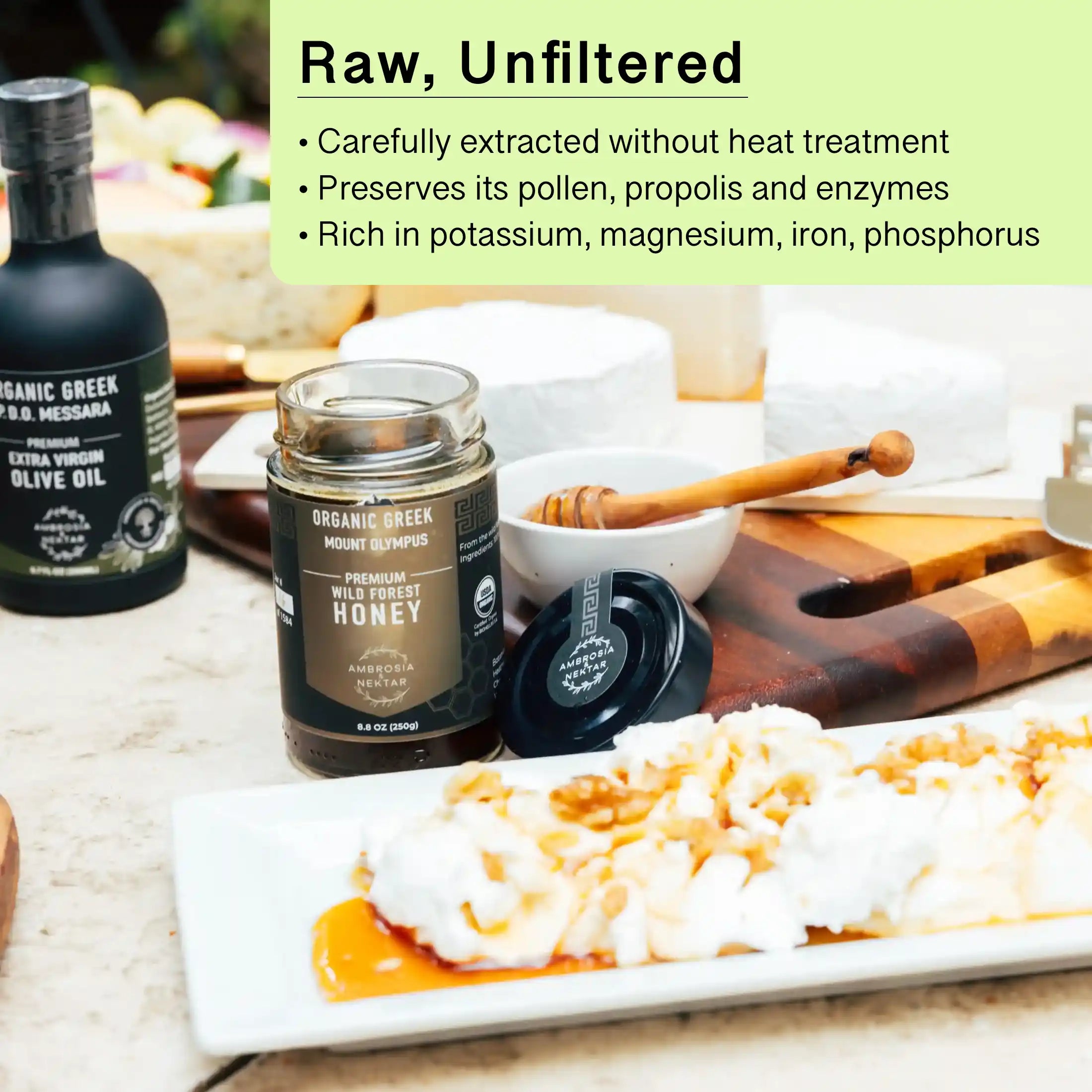 Greek Organic Raw Wild Forest Honey