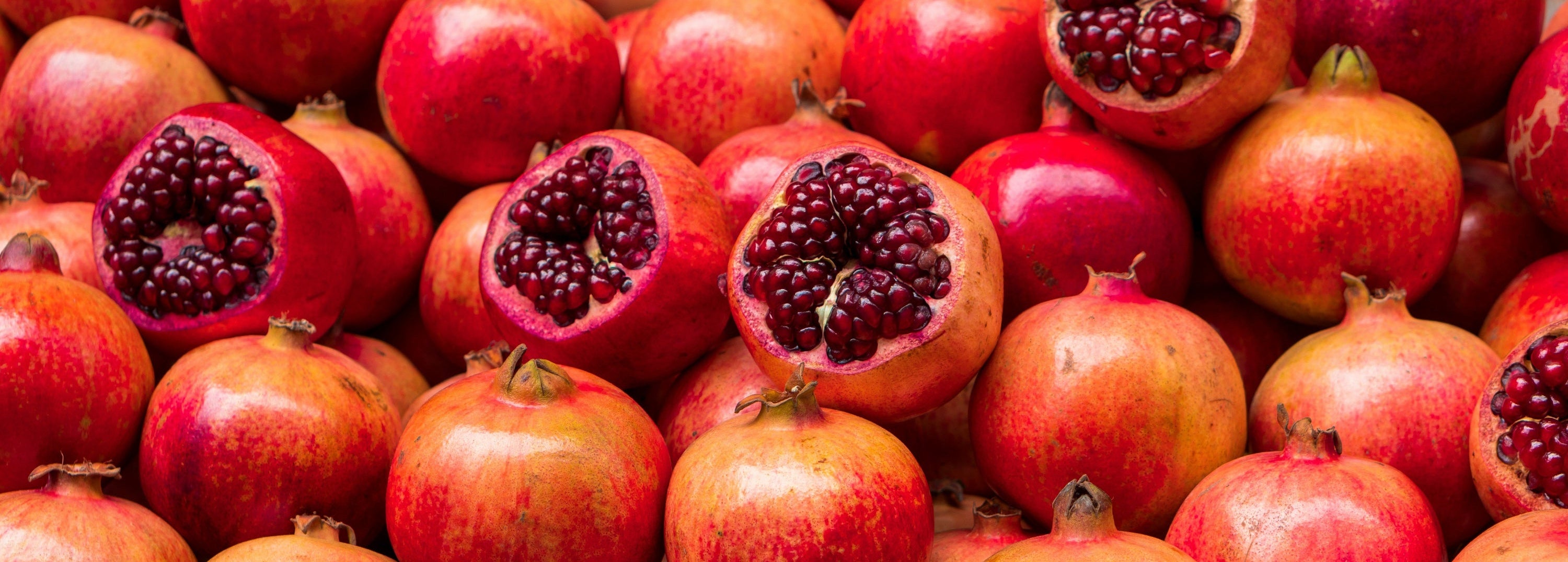 Stack of pomegranates