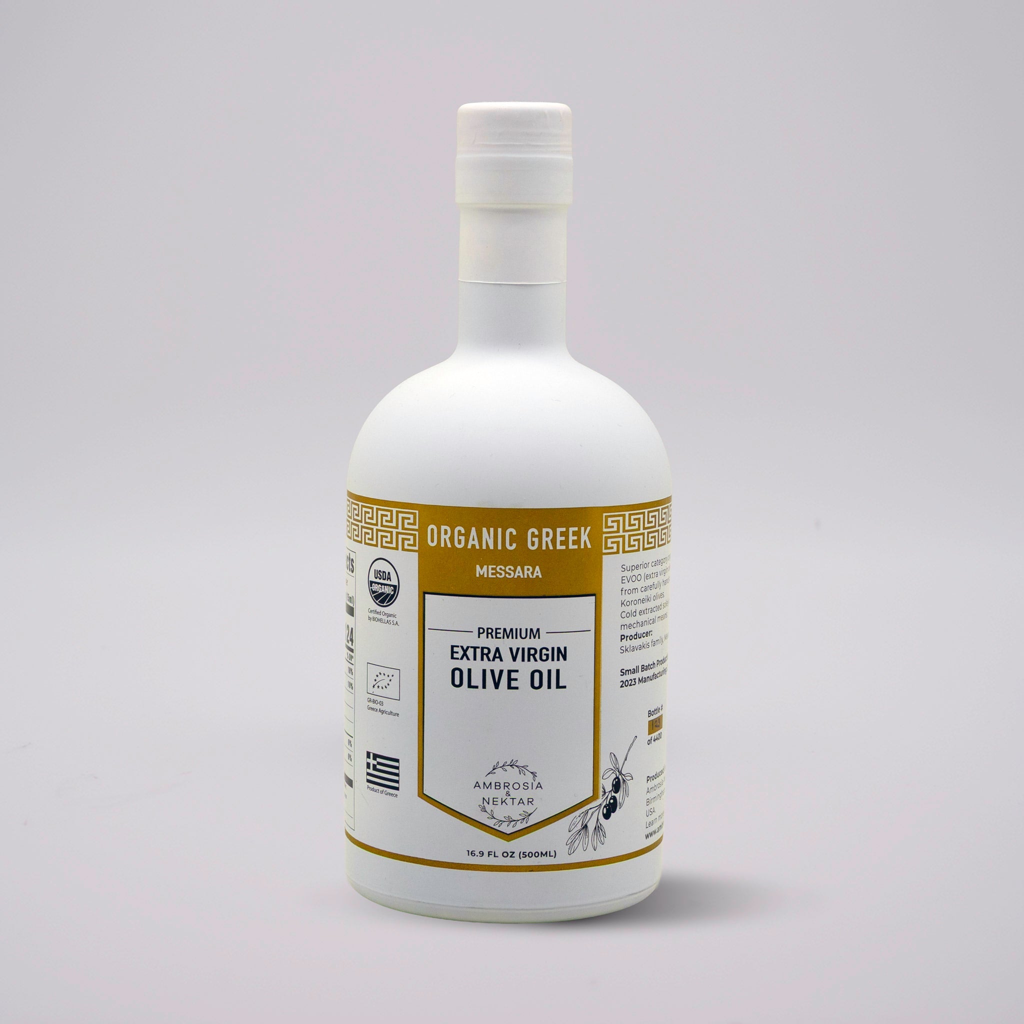 Premium Greek Organic Extra Virgin Olive Oil - Ambrosia - Nektar.com