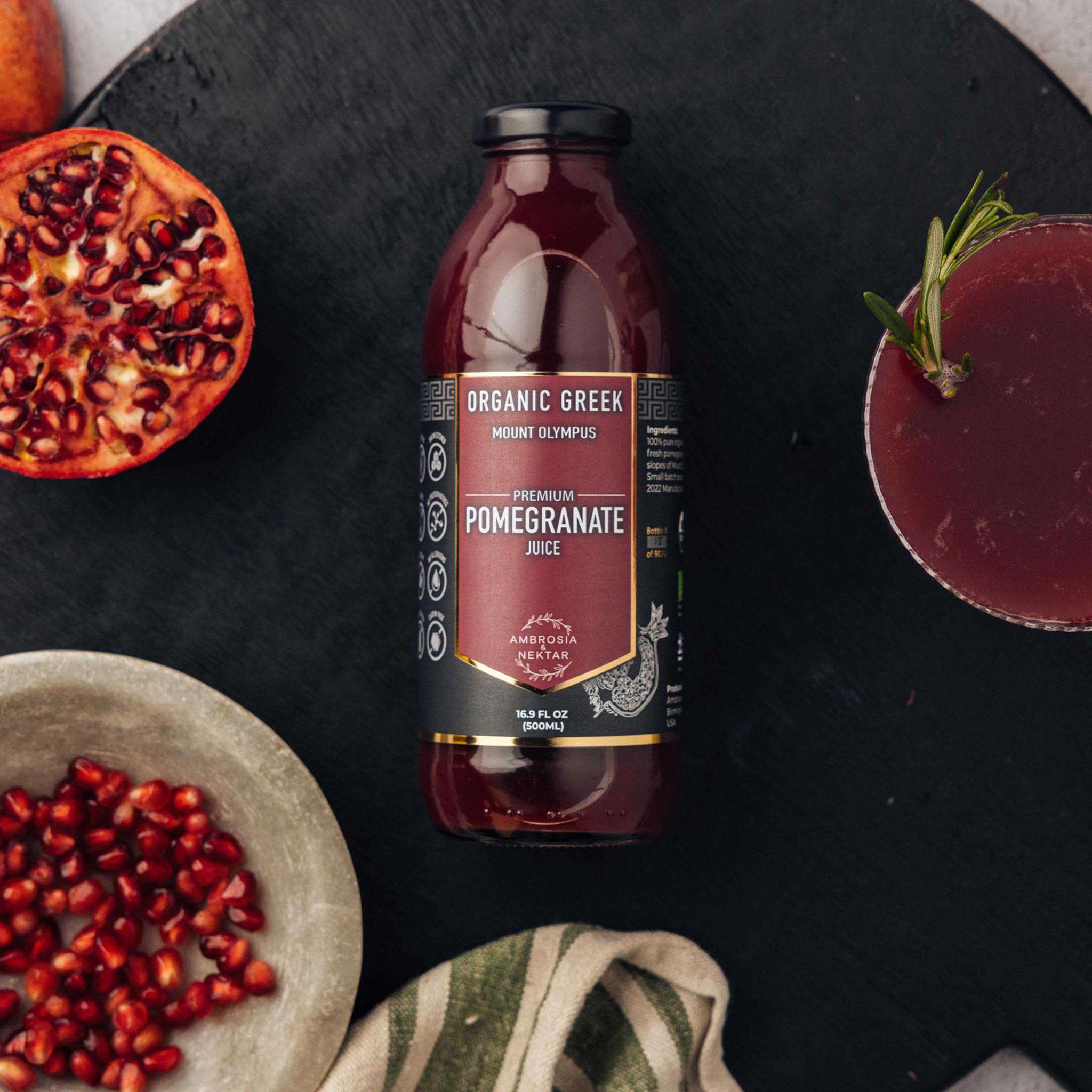 Premium Greek Organic Pomegranate Juice - Ambrosia - Nektar.com
