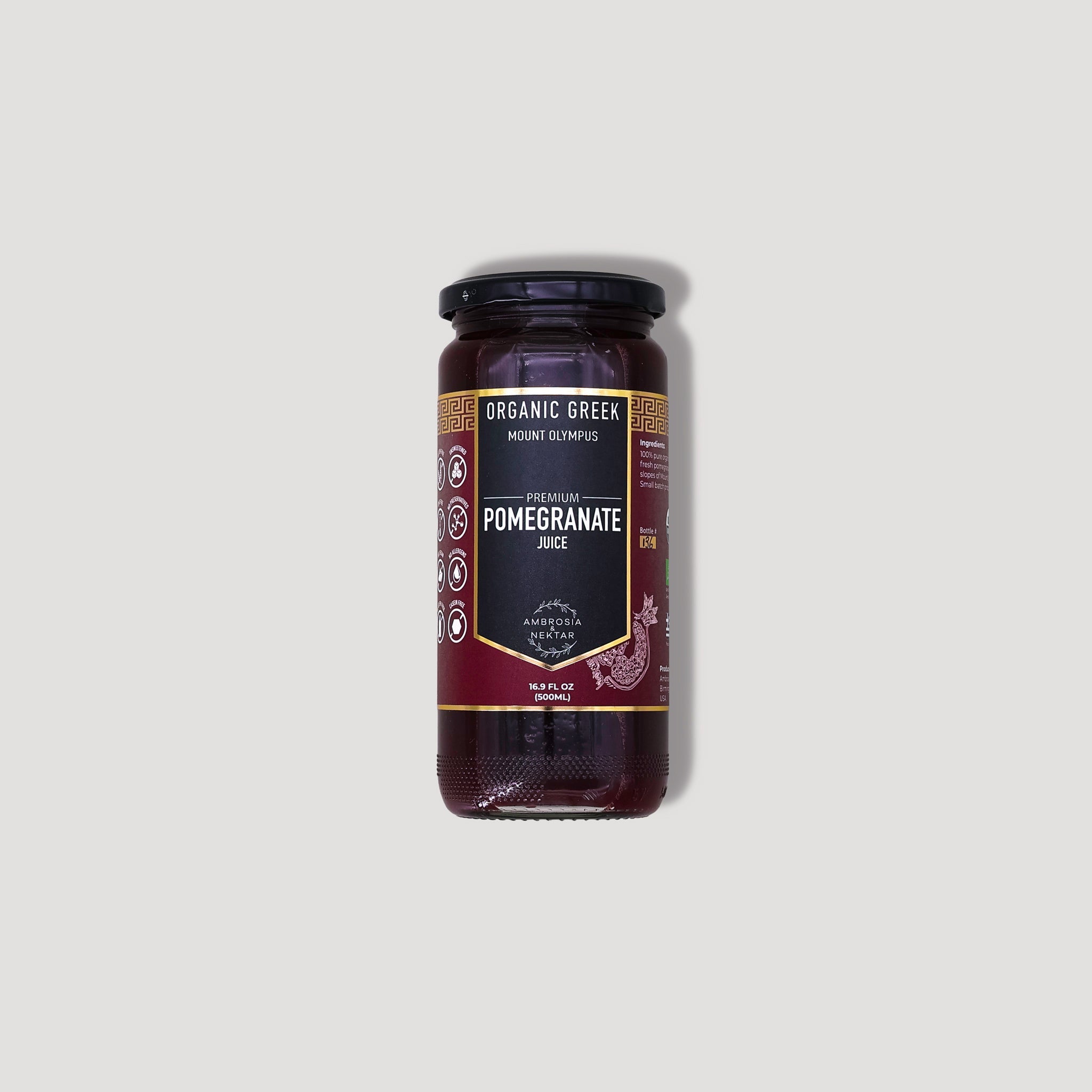 Premium Greek Organic Pomegranate Juice - Ambrosia - Nektar.com