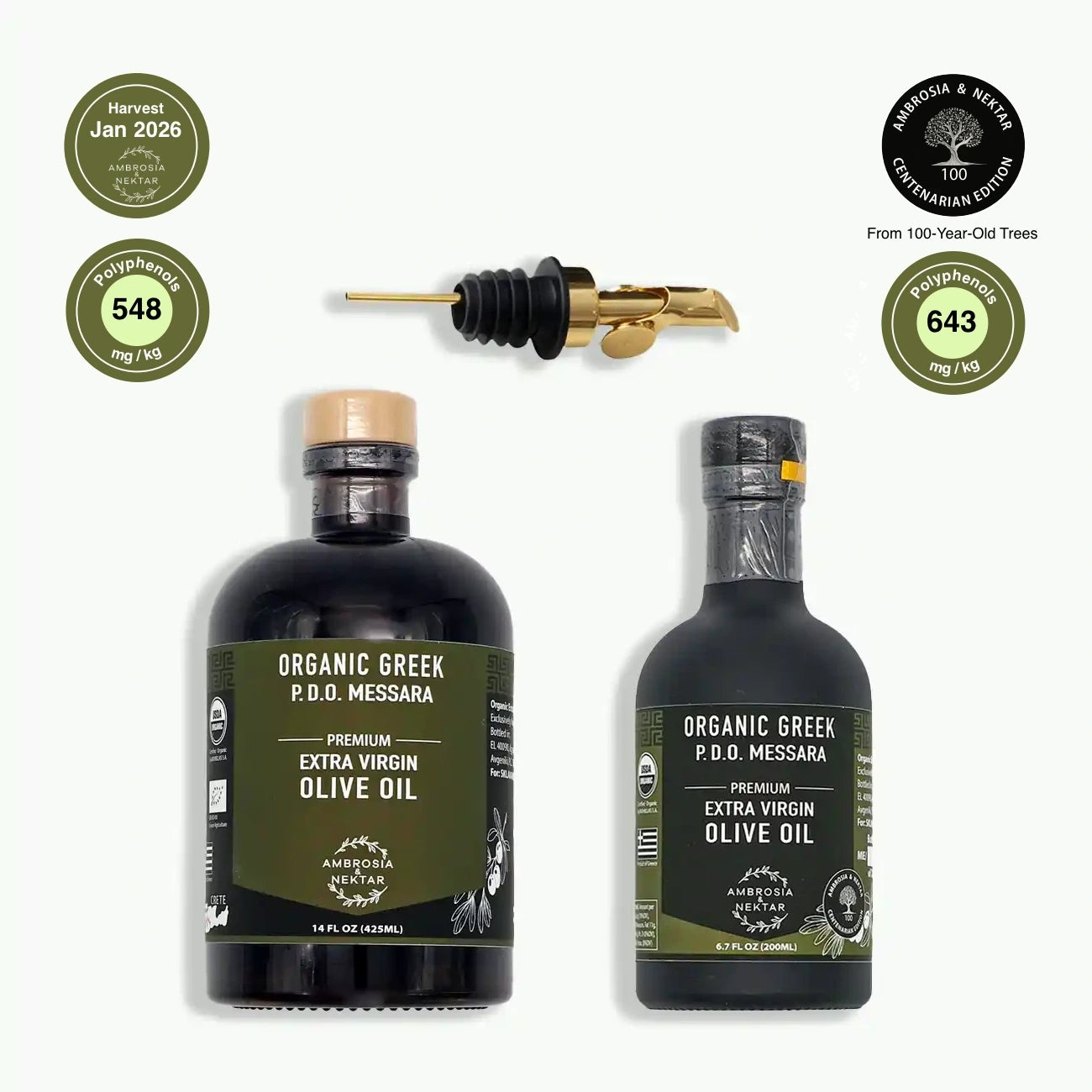 Set: EVOO + EVOO Centenarian + Spout